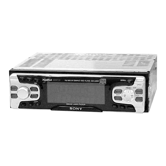 Sony CDX-L550 Manual De Instrucciones