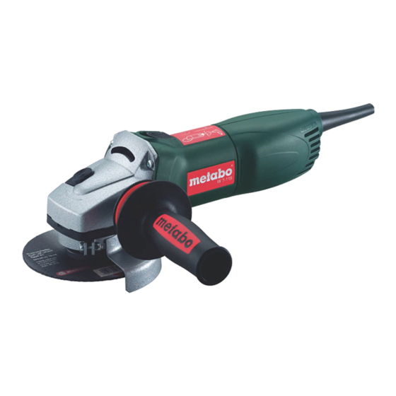 Metabo W 7-100 Instrucciones De Manejo