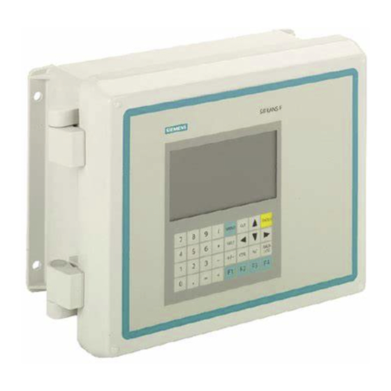 Siemens SITRANS F Serie Manual De Usuario