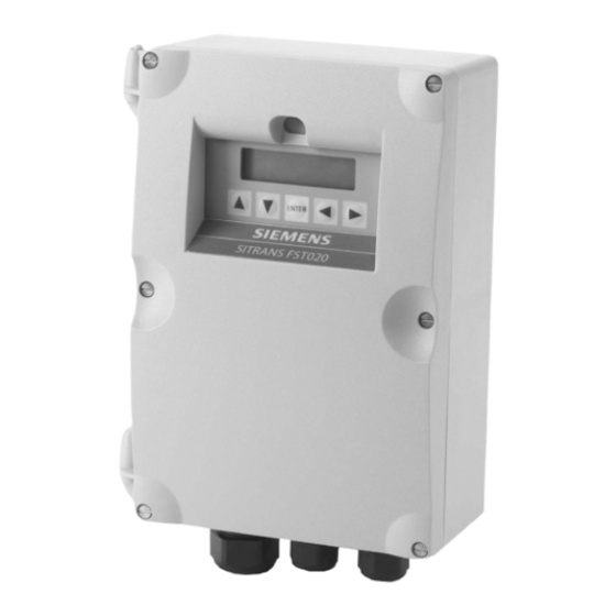 Siemens SITRANS F Serie Instrucciones De Servicio