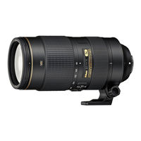 Nikon AF VR Zoom-Nikkor ED 80-400mm f/4.5-5.6D Manual De Instrucciones
