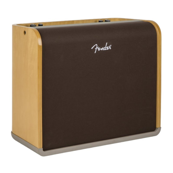 Fender Acoustic pro Manual De Instrucciones