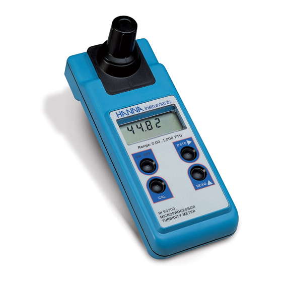 Hanna Instruments HI 93703 Manual De Instrucciones