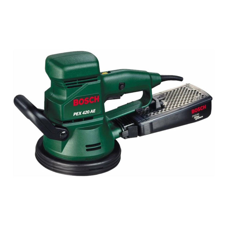 Bosch PEX 420 AE Instrucciones De Servicio