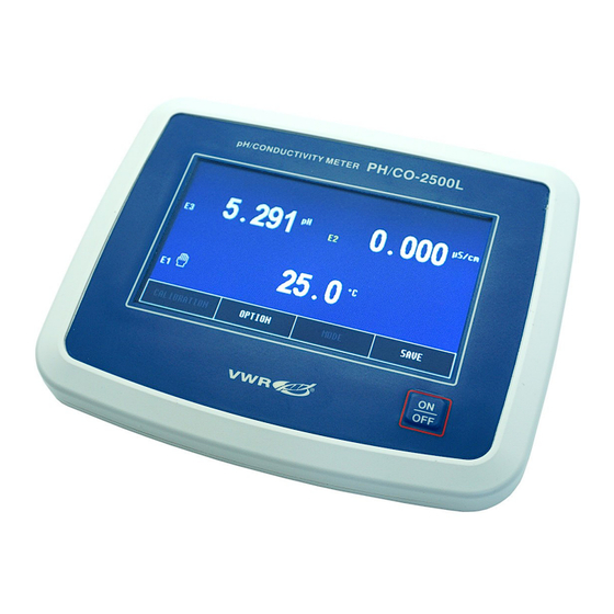 VWR avantor PH/CO-2500L Manual De Uso