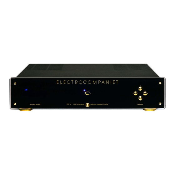 ELECTROCOMPANIET ECI 3 Manual De Instrucciones