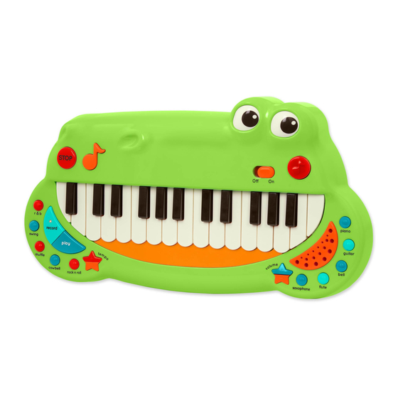 battat childhood is magical crocodile piano BT2680 Guia De Inicio Rapido