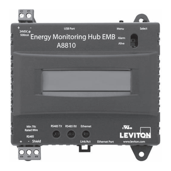 Leviton EMH Hub A8810 Manuales