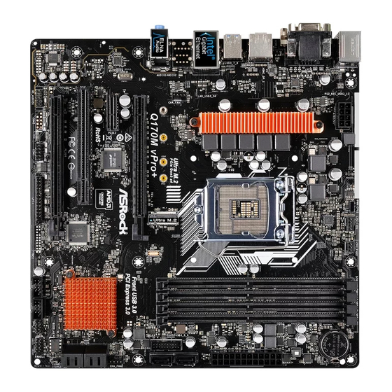 ASROCK Q170M vPro+ Manual Del Usuario