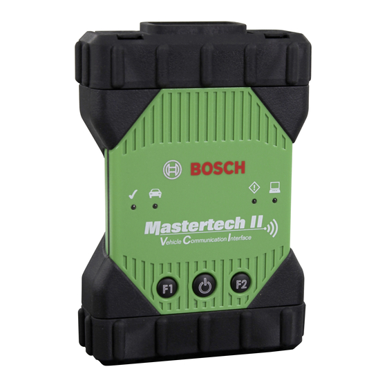 Bosch Mastertech II VCI Inicio Rápido