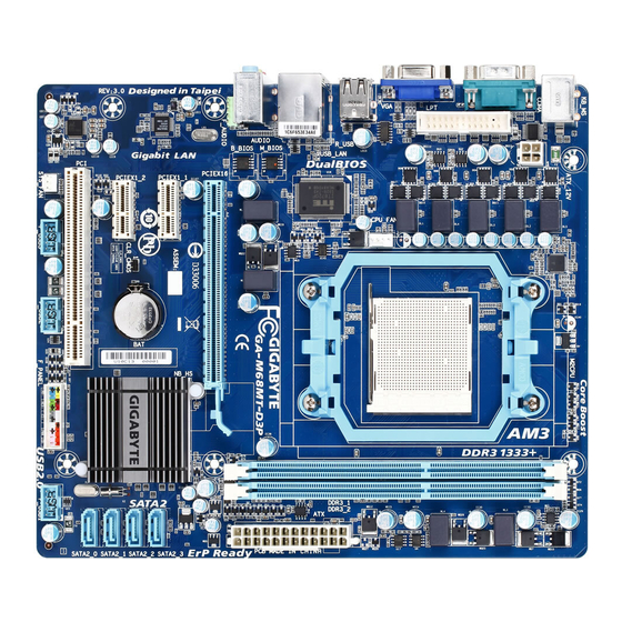 Gigabyte GA-M68MT-D3P Manual De Usuario
