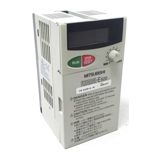 Mitsubishi Electric FR-E520-0.1K Manuales