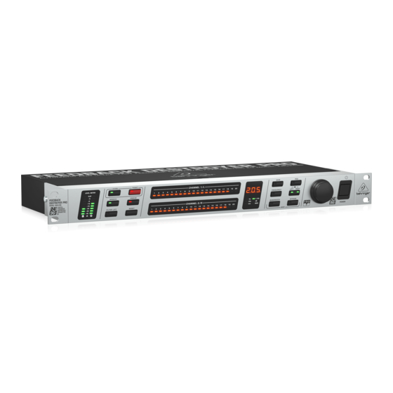 Behringer PRO FBQ2496 Guía De Inicio Rápida