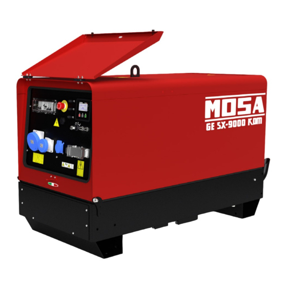 Mosa SX-RANGE SX-9000 KDM Manuales