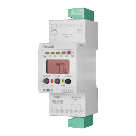 Circutor RGU-2 Manual De Instrucciones