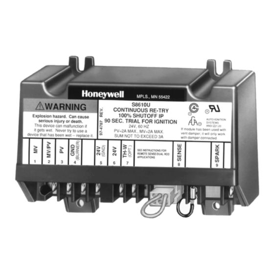 HONEYWELL S8610U MANUAL DE INSTRUCCIONES Descargar en PDF ManualsLib