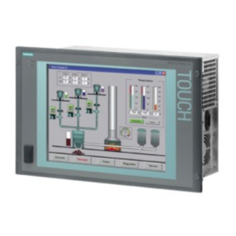 Siemens simatic Panel PC 877 Instrucciones De Servicio