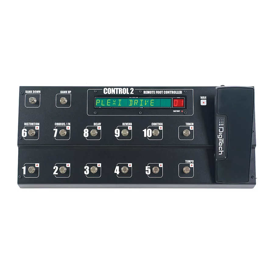 DigiTech CONTROL 2 Manual De Instrucciones