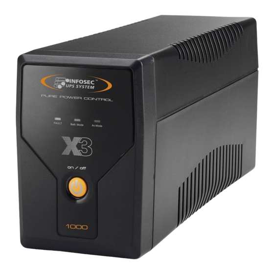 INFOSEC UPS SYSTEM X3-500 Manuales