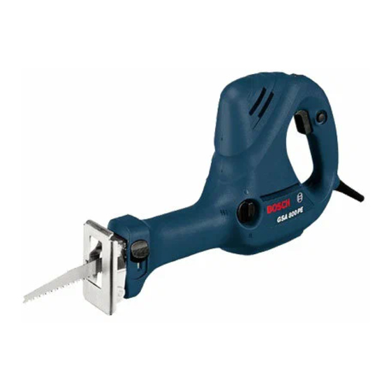 Bosch GSA 800 PE Manual Del Usuario