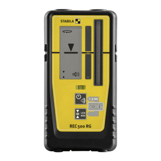 Stabila REC 500 RG Manual De Instrucciones