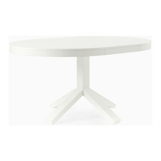 West Elm OPP EXPANDABLE PEDESTAL ROUND DINING TABLE Manuales