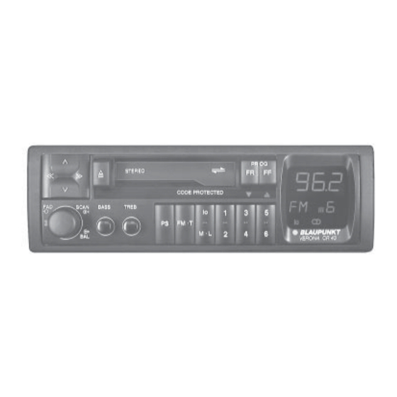 Blaupunkt Verona CR 43 H E Instrucciones De Manejo