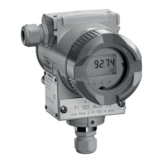Siemens SITRANS TF Instrucciones De Servicio