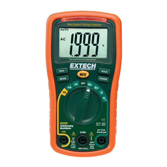 Extech Instruments EX320 Manual Del Usuario