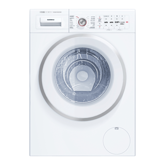 Gaggenau WM260163 Instrucciones De Uso Y Montaje