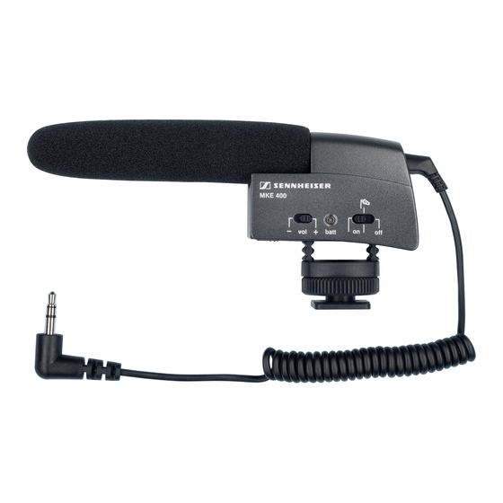 Sennheiser MKE 400 Instrucciones De Uso