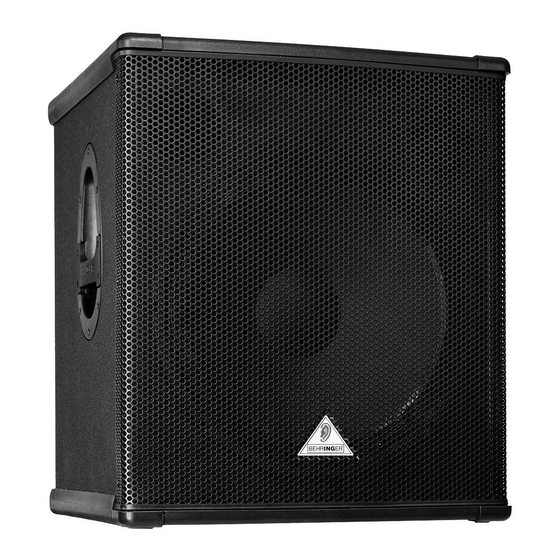 Behringer EUROLIVE PERFORMER Serie Manual De Uso