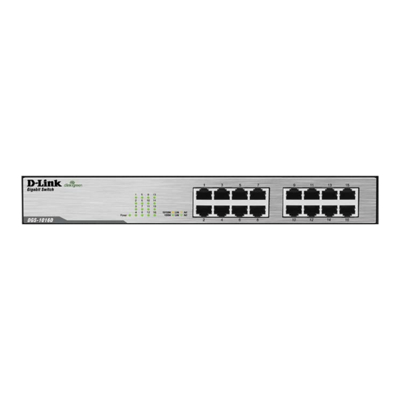 D-Link DGS-1016D Manual