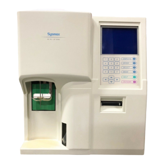 Sysmex KX-21N Instrucciones De Uso