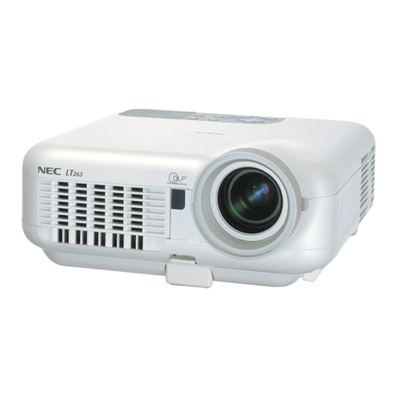 NEC LT265 Guia De Inicio Rapido