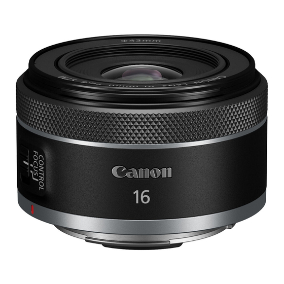 Canon RF 16mm F2.8 STM Manual De Instrucciones