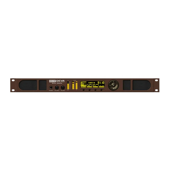 DEVA Broadcast DB3010 Manual De Instrucciones De Mantenimiento Y Operación