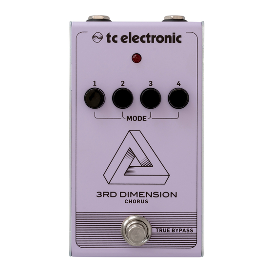 TC Electronic 3RD DIMENSION CHORUS Manual Del Usuario