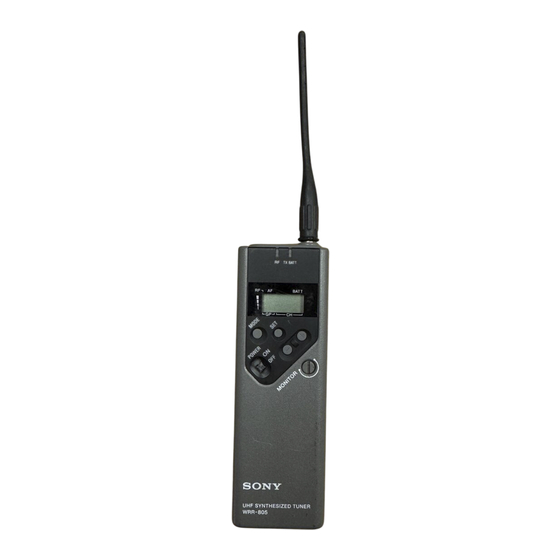 Sony WRR-805A Manual De Instrucciones