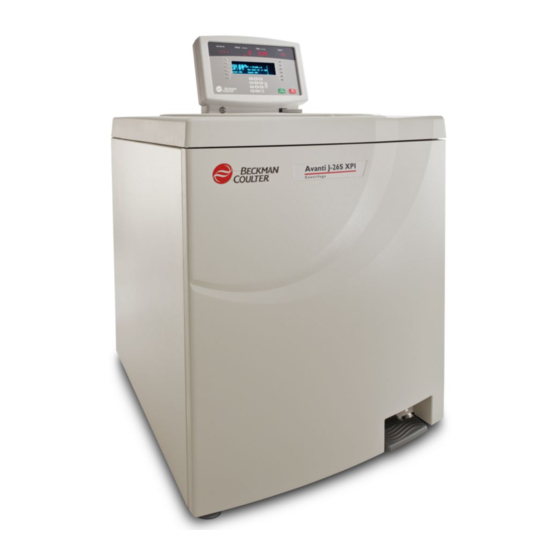 Beckman Coulter Avanti J-26S XPI Instrucciones De Uso