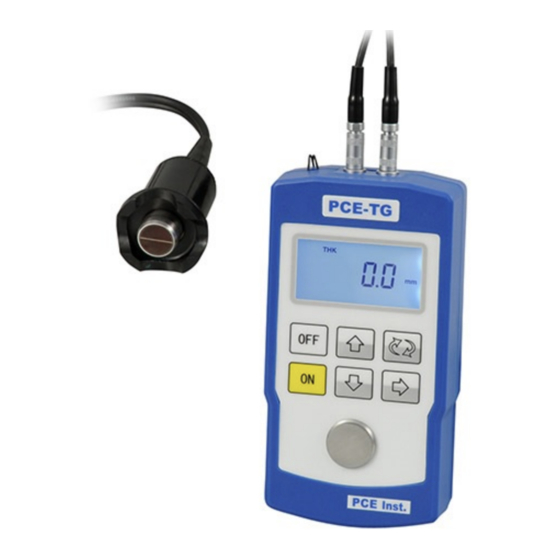 PCE Instruments PCE-TG Serie Manual De Instrucciones