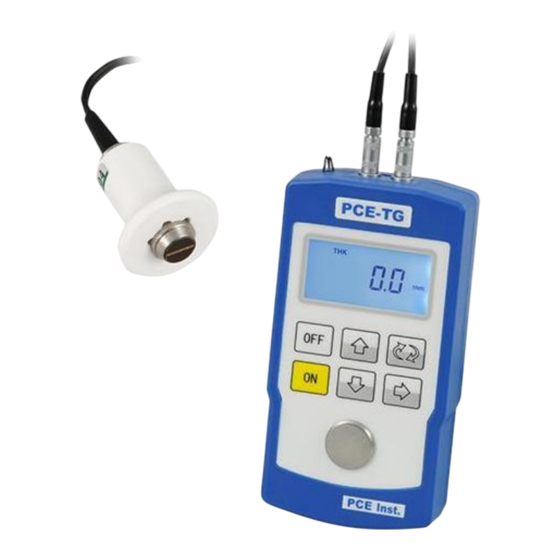 PCE Instruments PCE-TG Serie Manual De Instrucciones