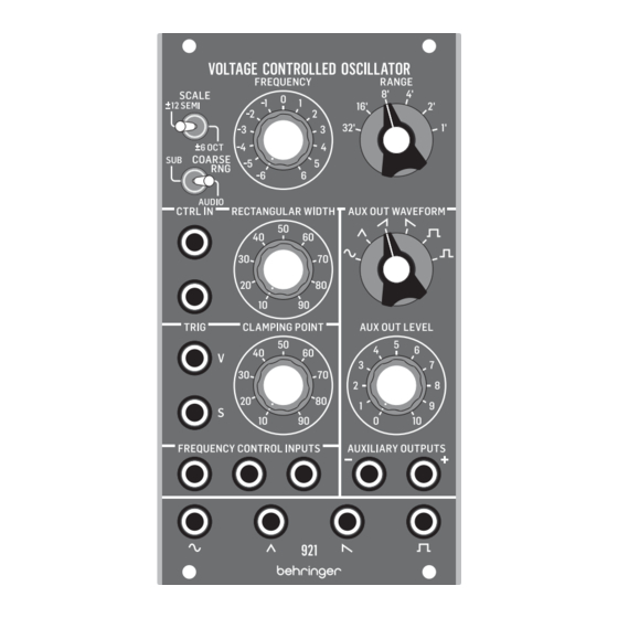 Behringer 921 Manual Del Usuario