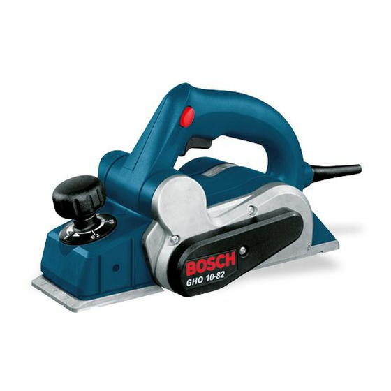 Bosch GHO 10-82 Professional Manuales