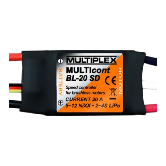 Multiplex MULTIcont BL-20 SD Instrucciones