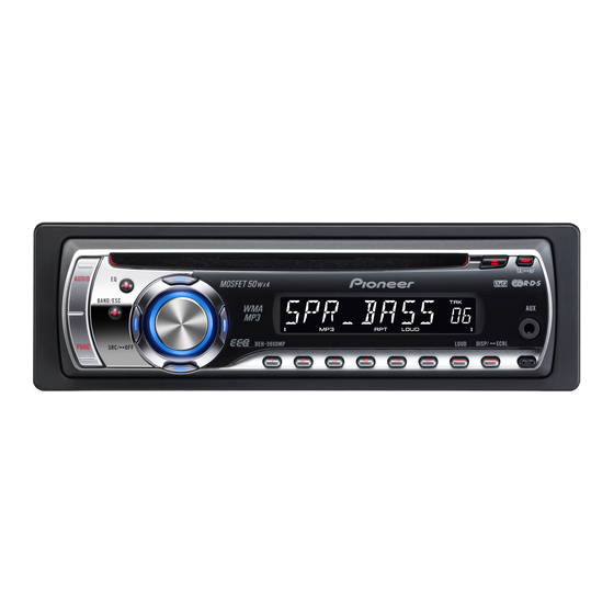 Pioneer DEH-3900MP Manual De Operación