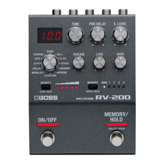 Boss RV-200 REVERB Manual Del Usuario