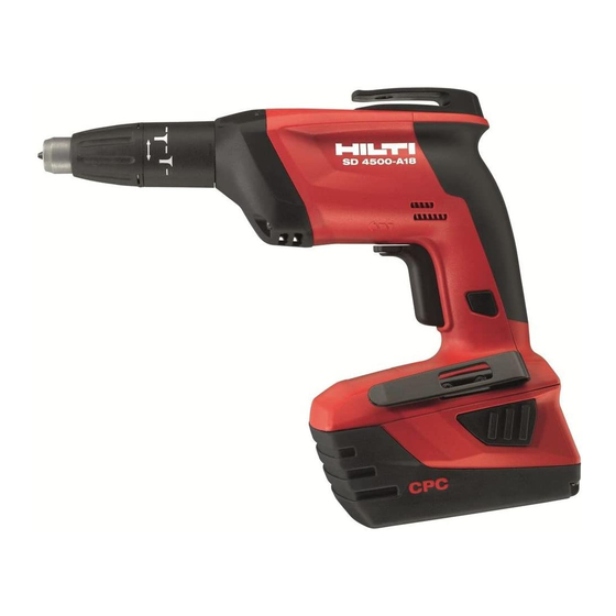 Hilti SD 4500-A18 Manual De Instrucciones