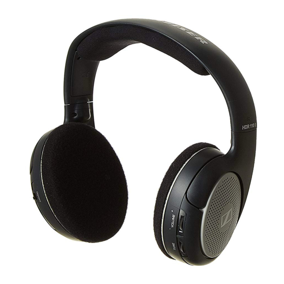 Sennheiser RS 110 II Instrucciones Resumidas