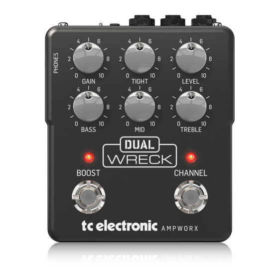TC Electronic DUAL WRECK PREAMP Manuales